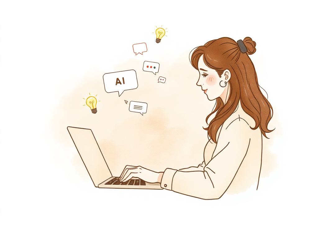 AIと対話しながら学ぶイラスト